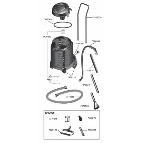 EHEIM asa de metal con tornillos